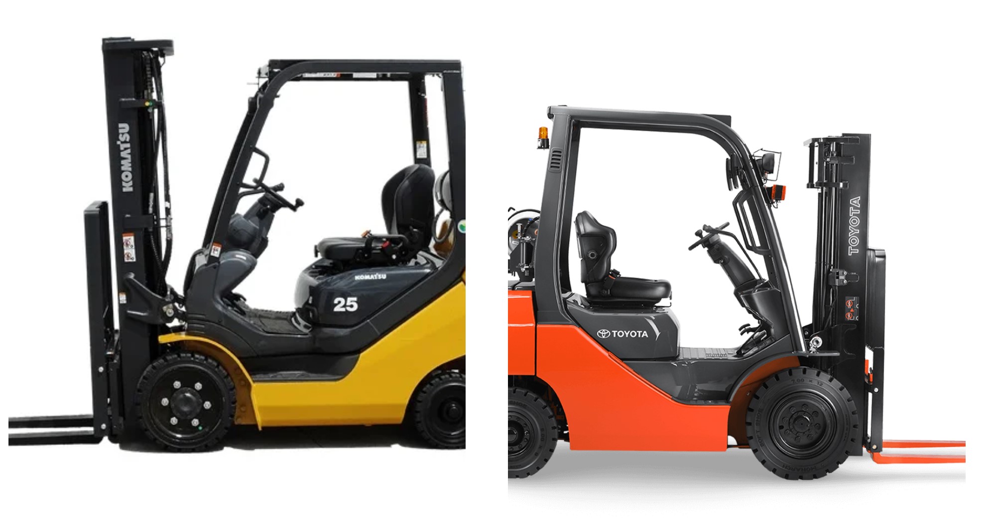 So sánh xe nâng điện Komatsu và Xe nâng điện Toyota
